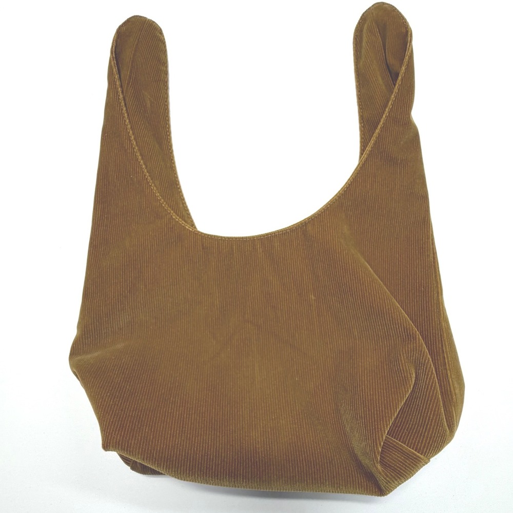 MERIT Corduroy Shoulder‎ Bag Brown Minimalist Slouch Tote Boho - Picture 4 of 6